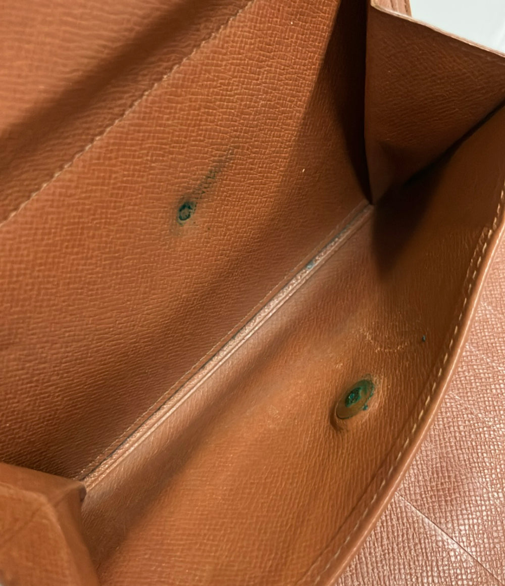 訳あり LOUIS VUITTON 三つ折り財布 ポルトトレゾール エテュイ パピエ モノグラム M61202 レディース メンズ ルイ・ヴィトン