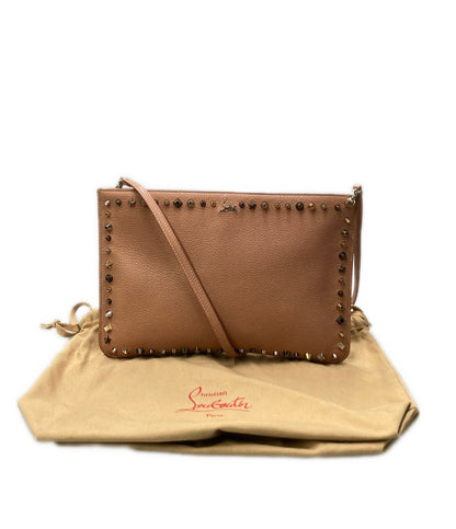 Christian Louboutin ショルダーバッグ 斜め掛け スタッズ レザー レディース クリスチャンルブタン
