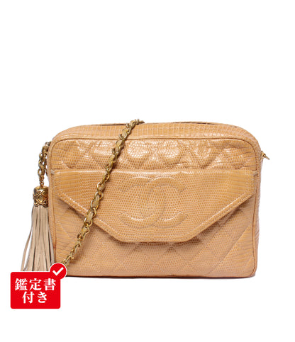 CHANEL チェーンショルダーバッグ 肩掛け 斜め掛け 1番台 ゴールド金具 マトラッセ レディース シャネル