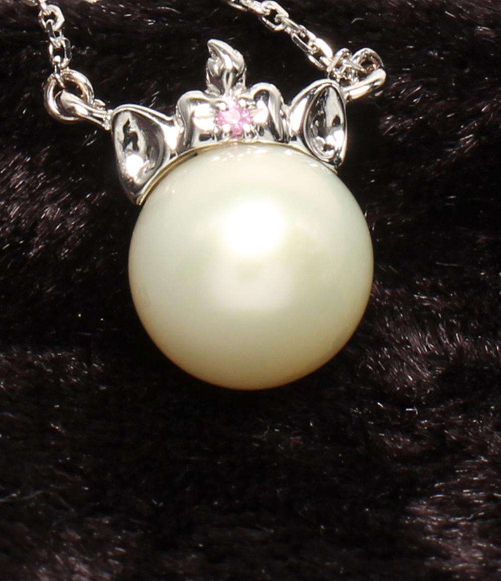 ディズニー ネックレス SV925 パール9.6mm ピンクサファイア マリーちゃん レディース Disney