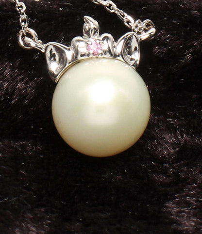 ディズニー ネックレス SV925 パール9.6mm ピンクサファイア マリーちゃん レディース Disney