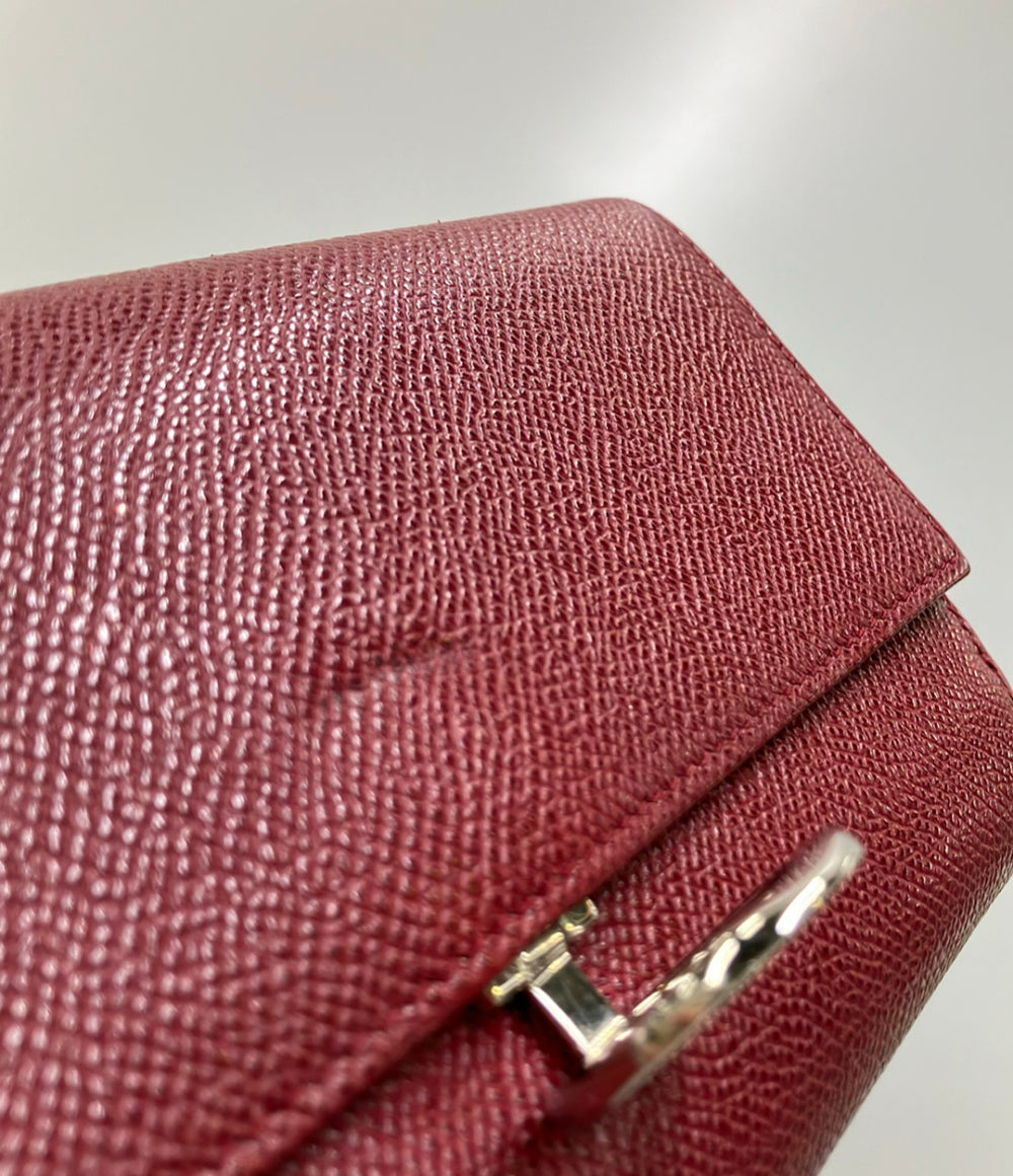 BVLGARI ダブルホック 二つ折り長財布 レザー レディース ブルガリ