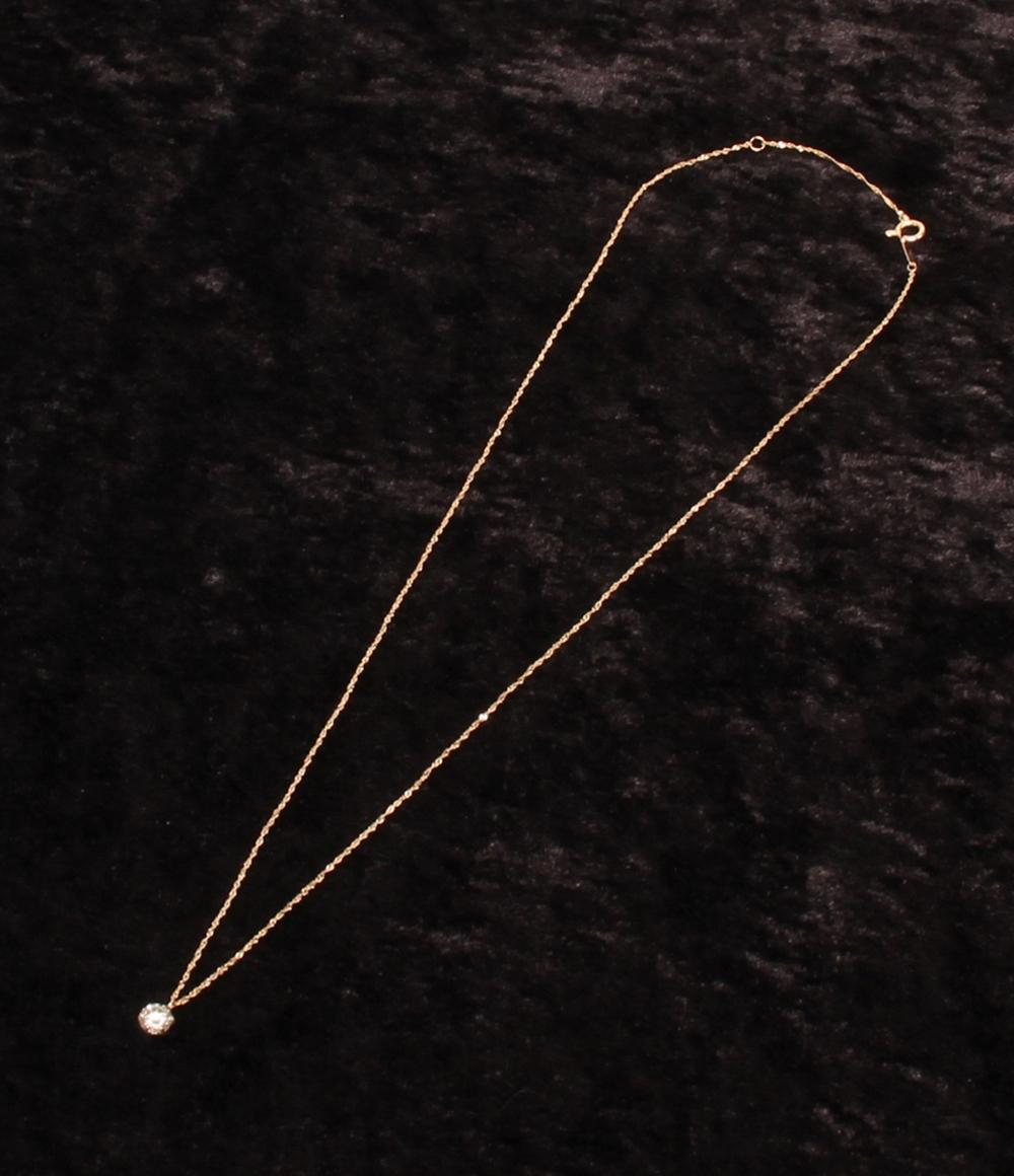 美品 ネックレス K18 ダイヤ 0.347ct レディース