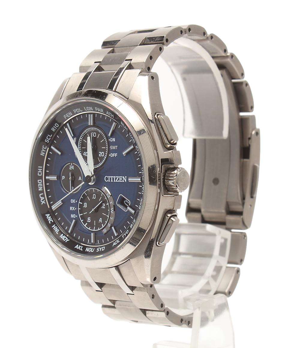 CITIZEN 腕時計 アテッサ ATTESA ソーラー ブルー H804-T018696 メンズ 