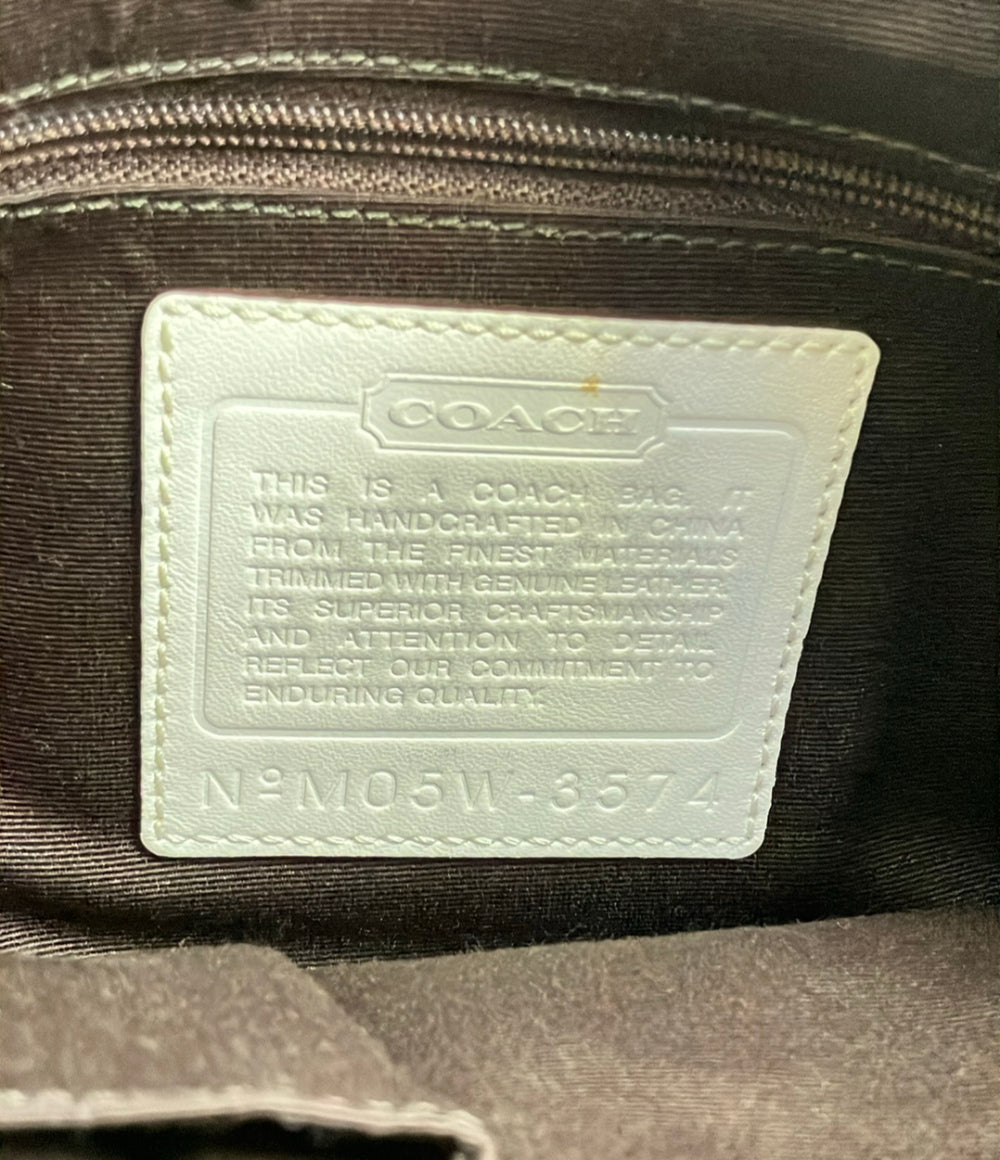 美品 COACH ショルダーバッグ 斜め掛け シグネチャー 3574 レディース コーチ