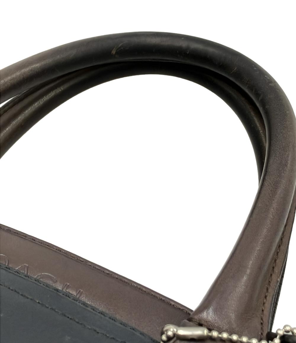 【極美品✨】コーチ 2wayビジネスバッグ 茶 紺 F70916 COACH レザー 2way ビジネスバッグ ショルダーバッグ 斜め掛け