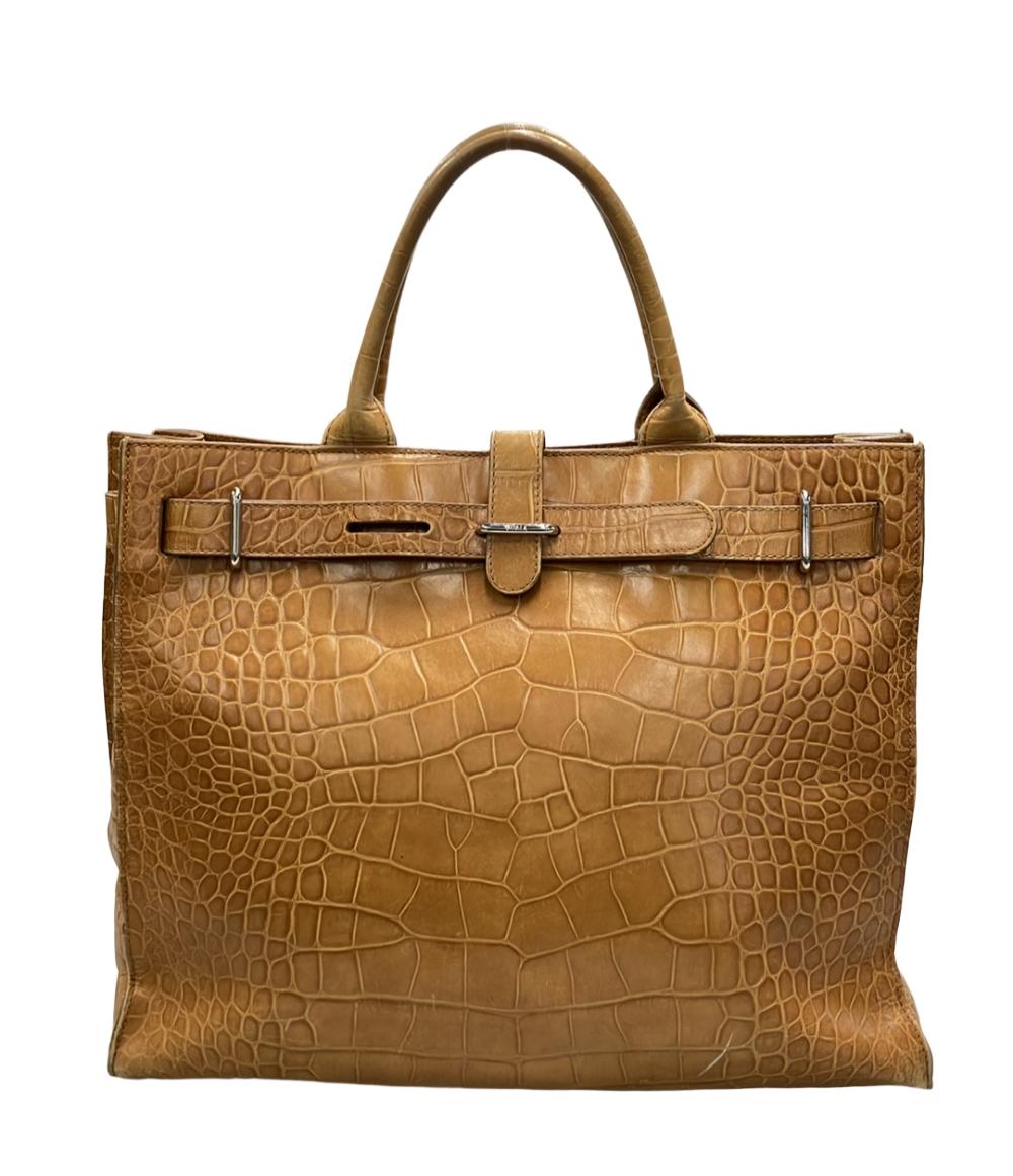 訳あり フルラ トートバッグ ハンドバッグ クロコ型押し レディース Furla