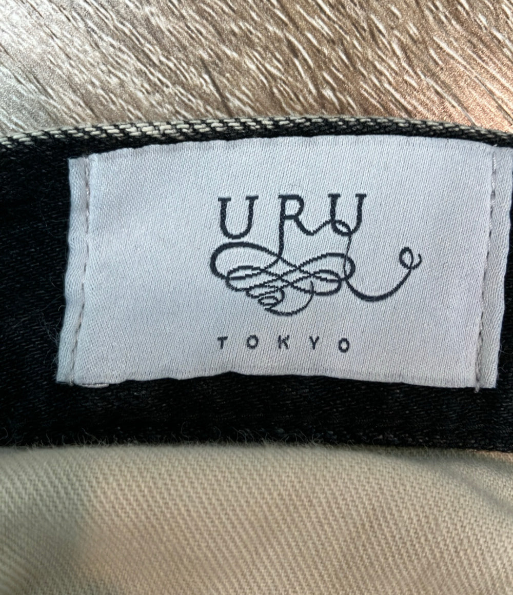 URU デニムパンツ ジップアップ ケミカルウォッシュ加工 COTTON DENIM - 5 POCKET PANTS TYPE C 23fcd01c メンズ SIZE 1 (S) ウル