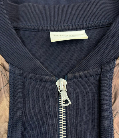 DRIES VAN NOTEN キルティング切替 スウェットジップアップブルゾン JRDN-SM1-1037 メンズ SIZE M ドリスヴァンノッテン