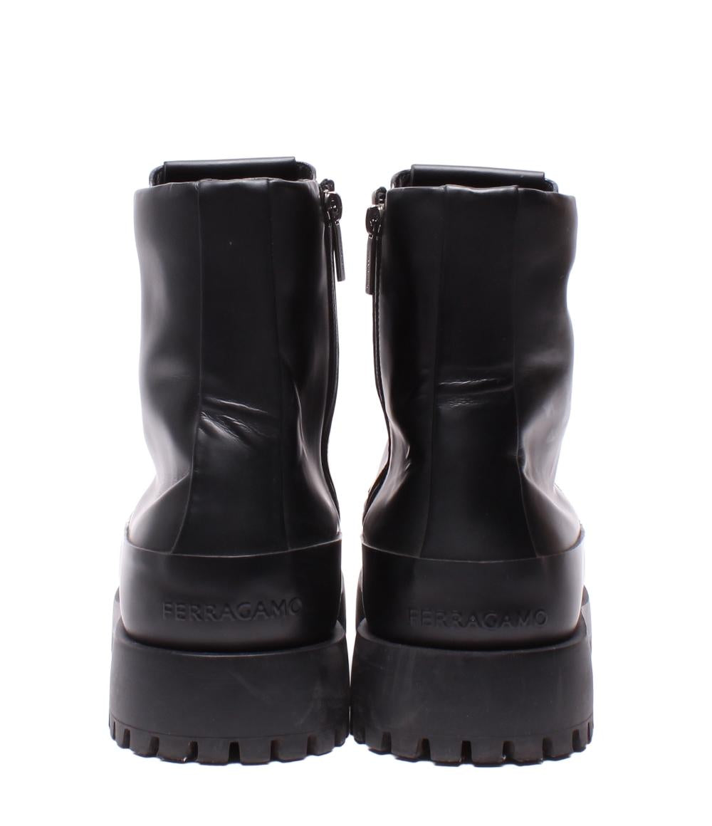 サルヴァトーレフェラガモ ショートブーツ 厚底 サイドファスナー Maxi Tongue Combat Boot メンズ SIZE 9 (L) Salvatore Ferragamo