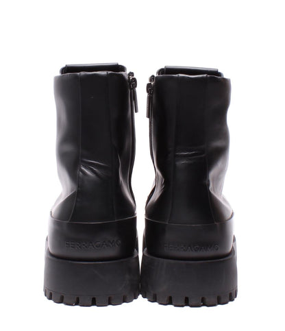 サルヴァトーレフェラガモ ショートブーツ 厚底 サイドファスナー Maxi Tongue Combat Boot メンズ SIZE 9 (L) Salvatore Ferragamo