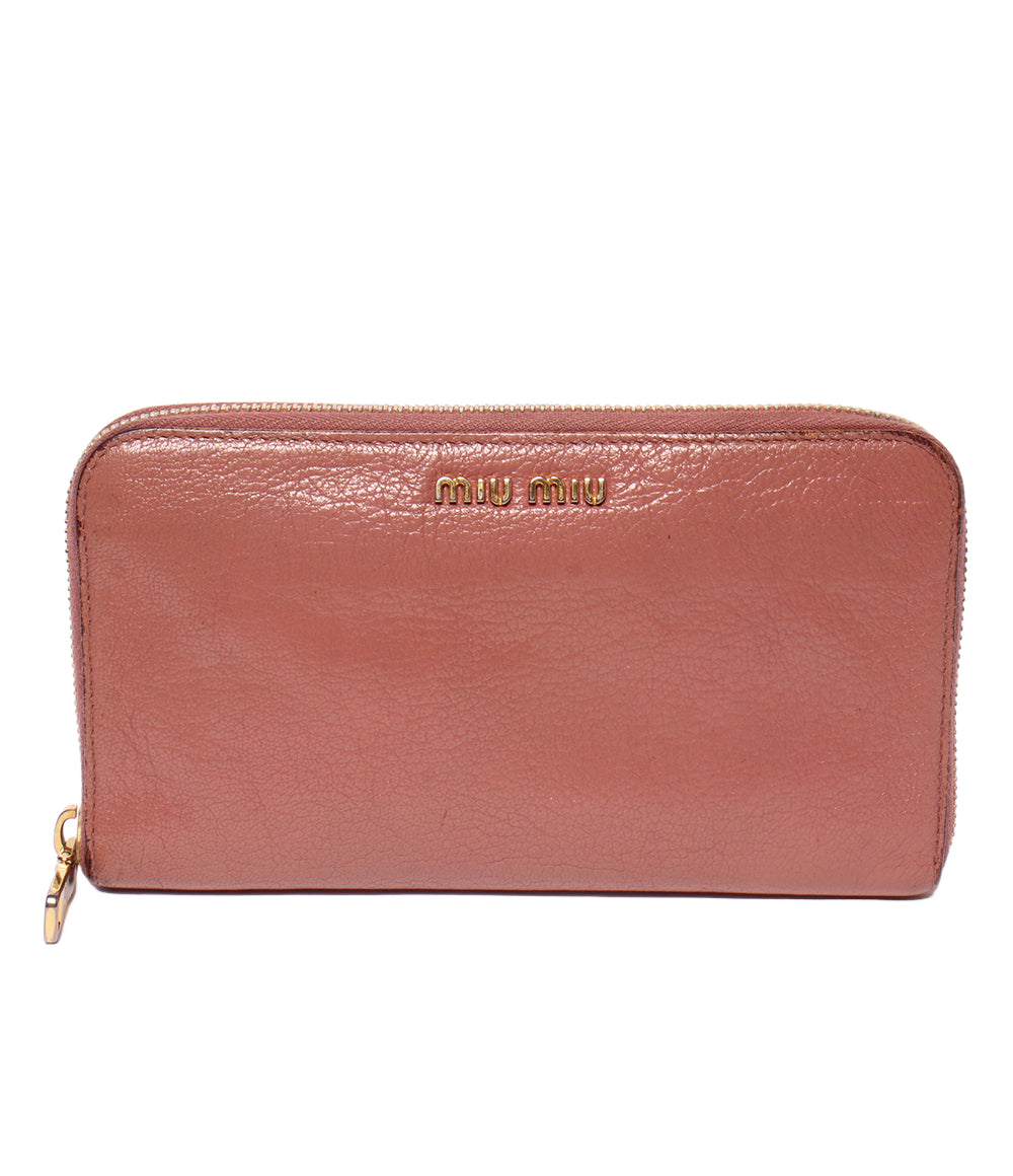 Miu Miu ラウンドファスナー長財布 5M0506 レディース ミュウ ミュウ