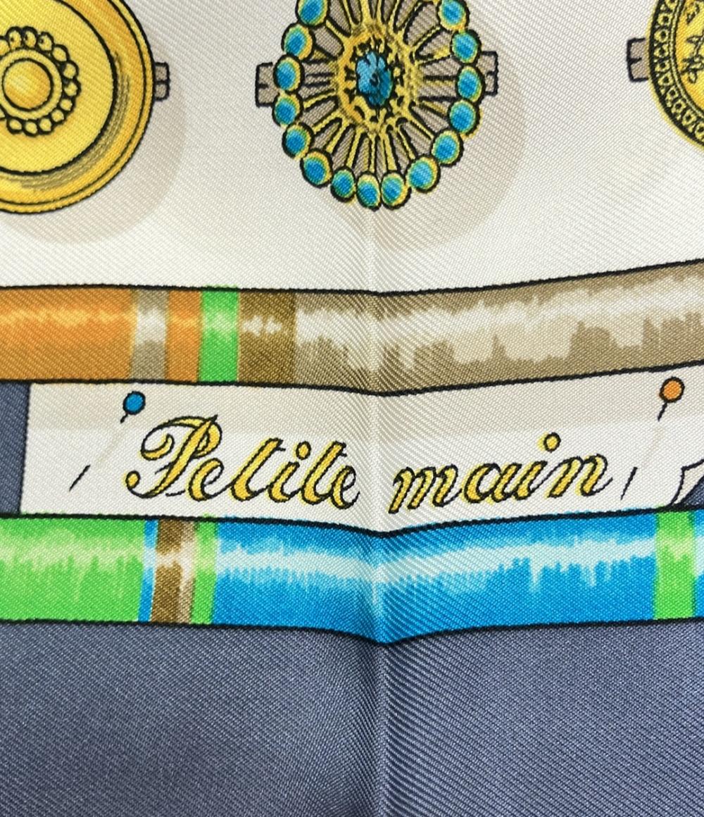 美品 HERMES スカーフ シルク100% カレ90 Petite main レディース エルメス