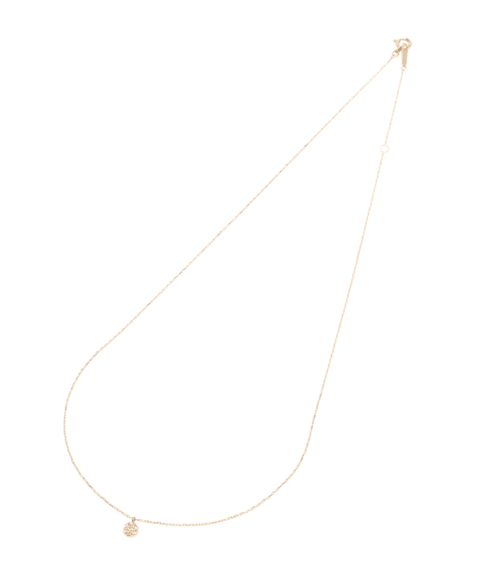 美品 agete ネックレス K10 ダイヤ0.03ct レディース アガット