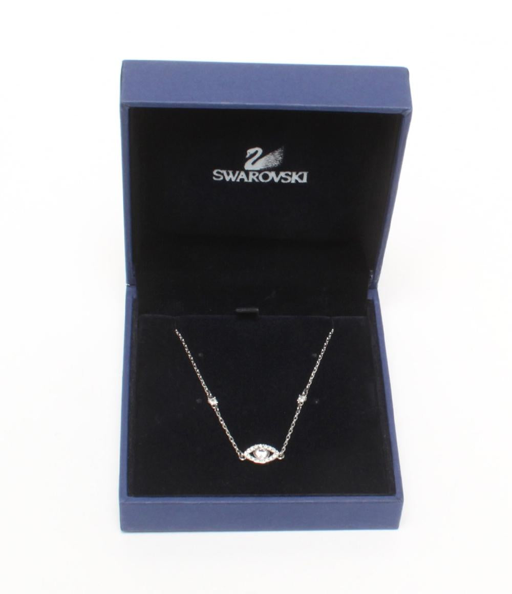 美品 SWAROVSKI ネックレス LUCKILY EVIL EYE イーブルアイモチーフ