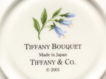 美品 TIFFANY&Co. デミタスカップ＆ソーサー 2客セット ペア ブーケ ティファニー
