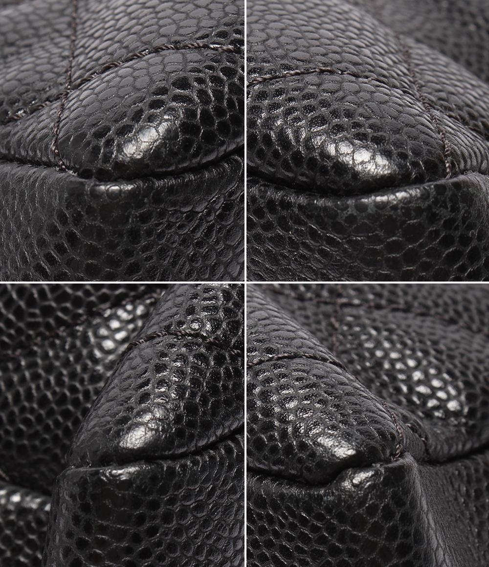 CHANEL チェーンショルダーバッグ  GSTトートバッグ 肩掛け マトラッセ ゴールド金具 キャビアスキン レディース シャネル