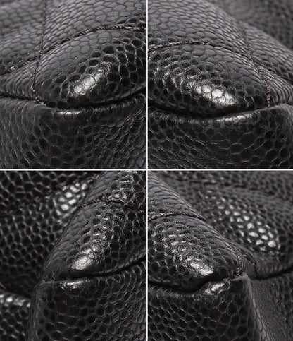 CHANEL チェーンショルダーバッグ  GSTトートバッグ 肩掛け マトラッセ ゴールド金具 キャビアスキン レディース シャネル