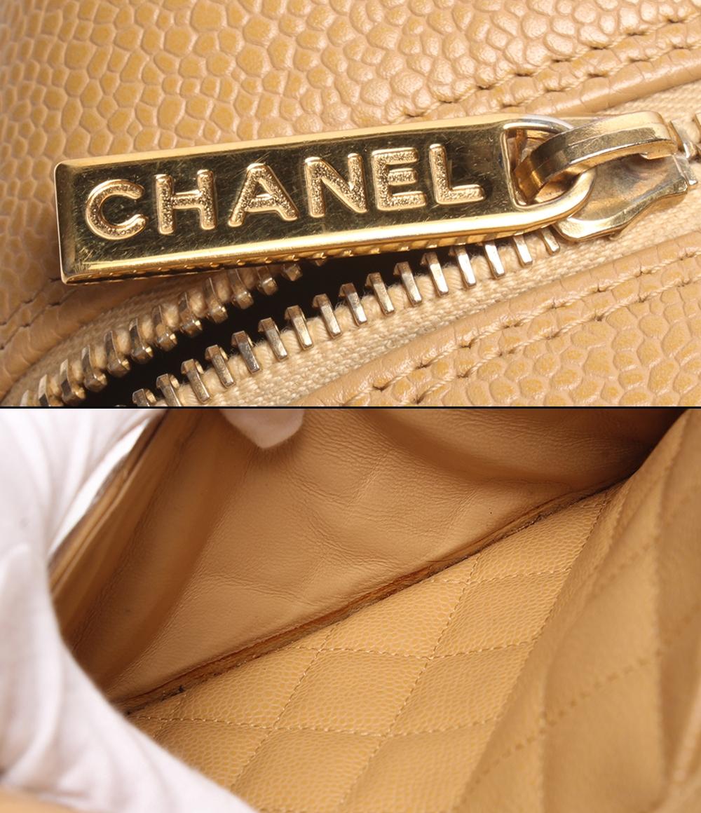 CHANEL ハンドバッグ ゴールド金具 マトラッセ ボーリングバッグ キャビアスキン ココマーク 8番台 レディース シャネル