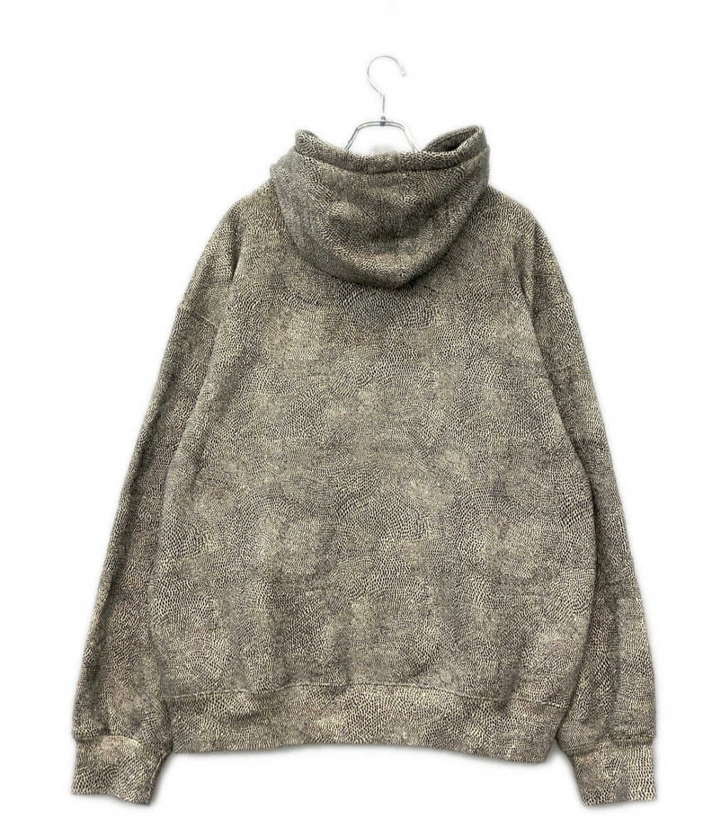 Supreme スモール ボックス フーデッド スウェットシャツ スネークスキン パーカー メンズ SIZE L シュプリーム