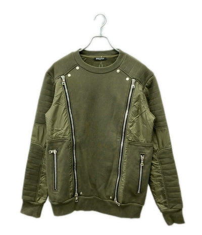 BALMAIN ジップ バイカー スウェット メンズ SIZE S バルマン