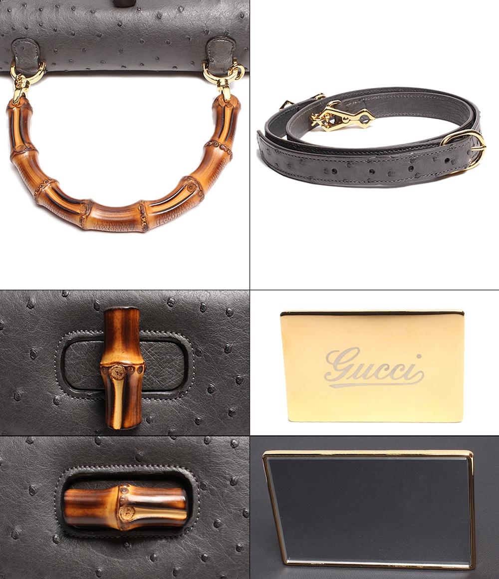 グッチ 2wayレザーハンドバッグ ゴールド金具 バンブー1947