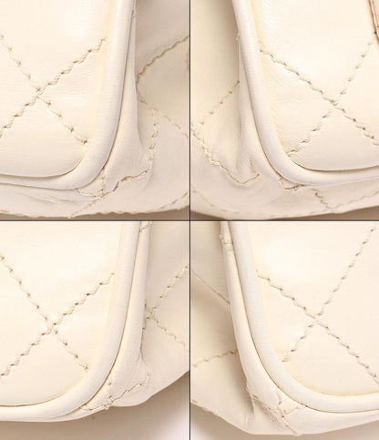 CHANEL チェーンショルダーバッグ 肩掛け シルバー金具 2.55 ワイルドステッチ ダブルチェーン シングルフラップ ワイルドステッチ レディース