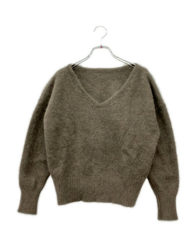 訳あり anuans 長袖ニット Vネック プルオーバー レディース SIZE F (M) アニュアンス