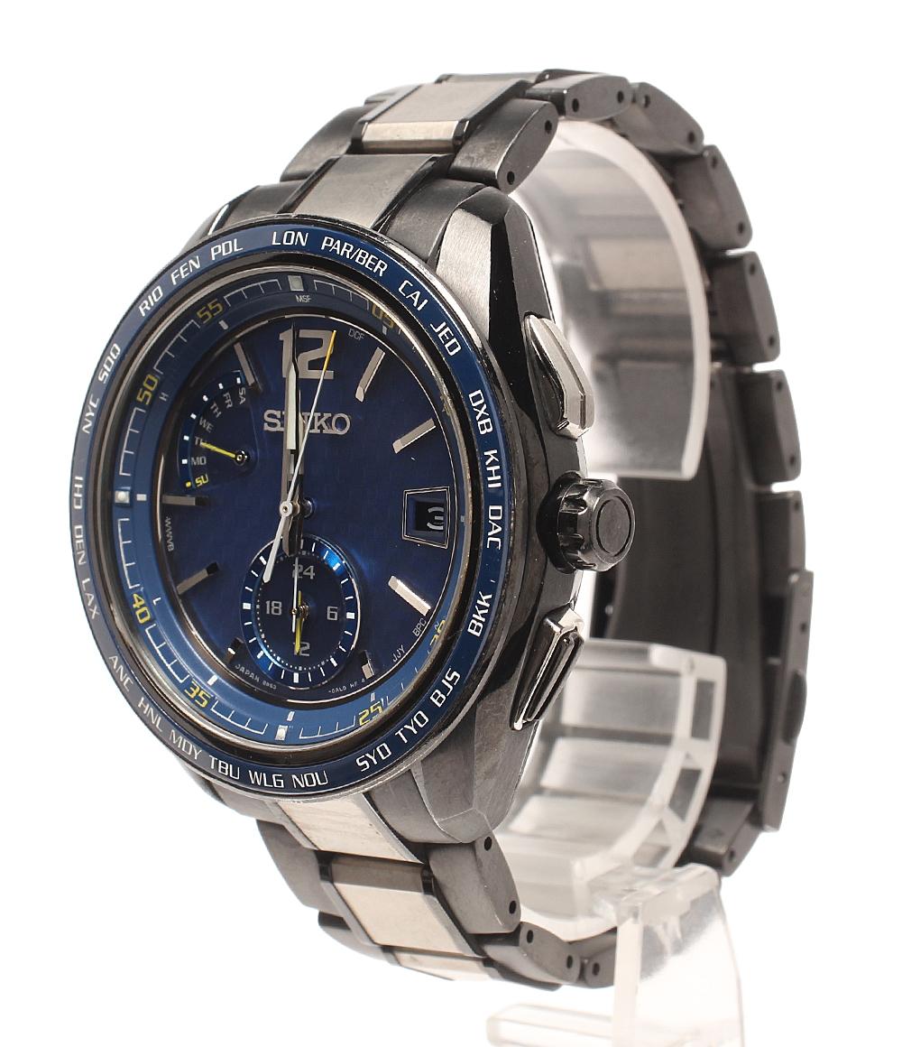 SEIKO 腕時計 ブライツ Brightz ソーラー ブルー 8B63-0AS0 メンズ