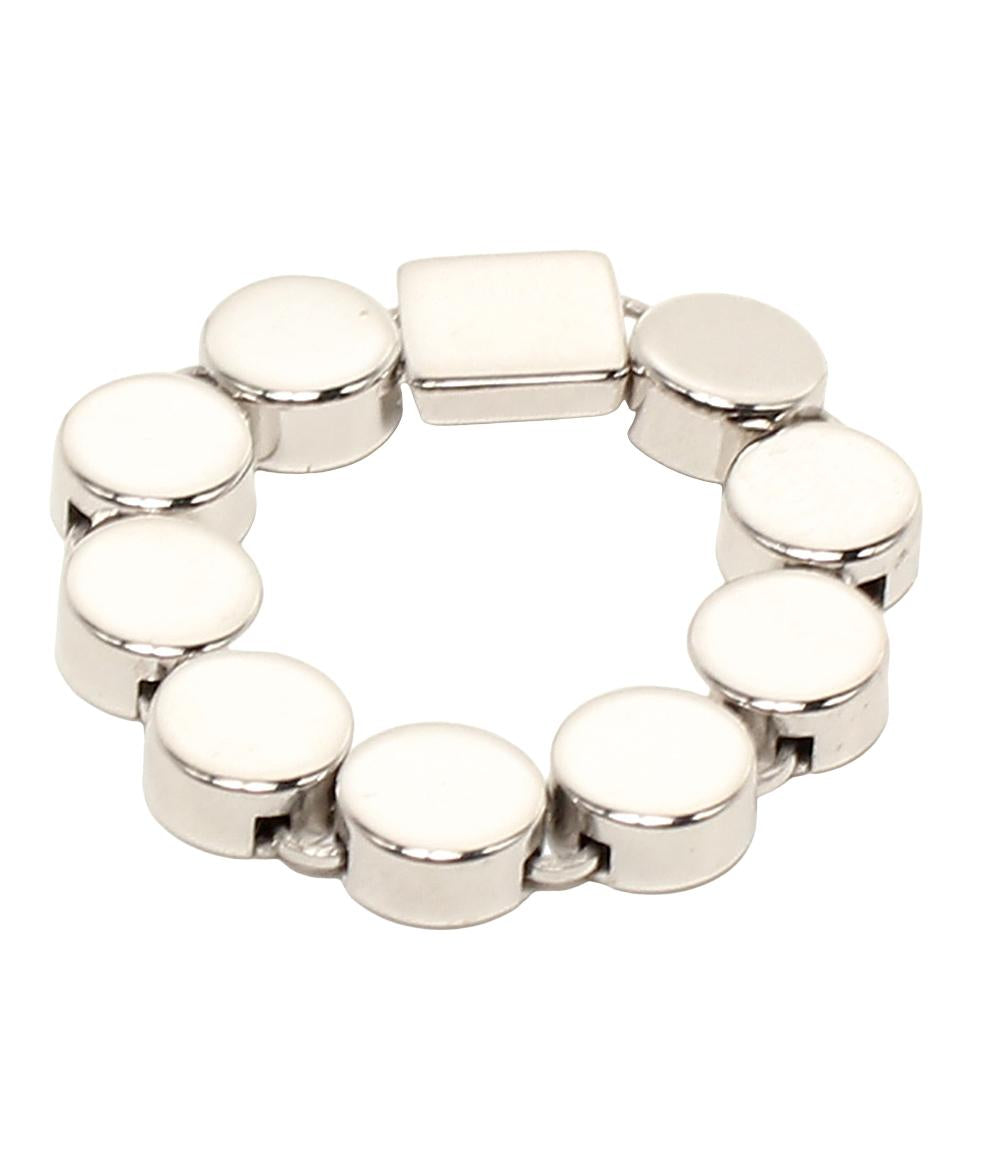 【極美品】グッチ　チェーンプレートリング 19号　フルセット　メンズ/レディース グッチ リング（指輪） アクセサリー レディース ハート シルバー