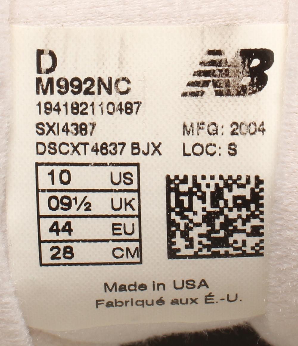 ニューバランス ローカットスニーカー M992NC メンズ SIZE 28.0 (XL) NEW BALANCE