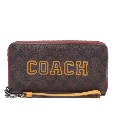 COACH ラウンドファスナー長財布 シグネチャー レディース コーチ