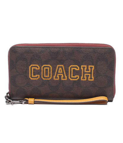COACH ラウンドファスナー長財布 シグネチャー レディース コーチ