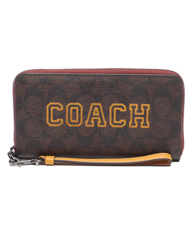 COACH ラウンドファスナー長財布 シグネチャー レディース コーチ