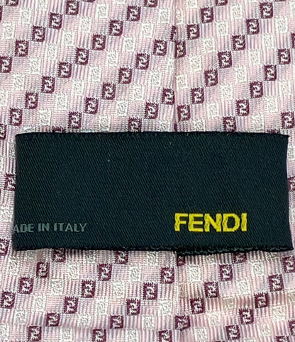 FENDI ネクタイ シルク100% 総柄 メンズ フェンディ