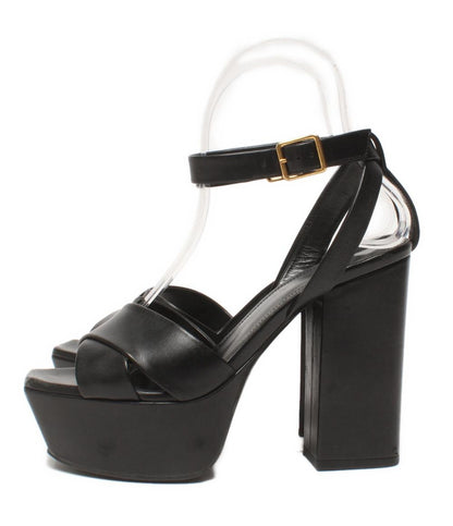 SAINT LAURENT アンクルストラップサンダル 厚底 チャンキーヒール レディース SIZE 35 (22.5cm) サンローラン
