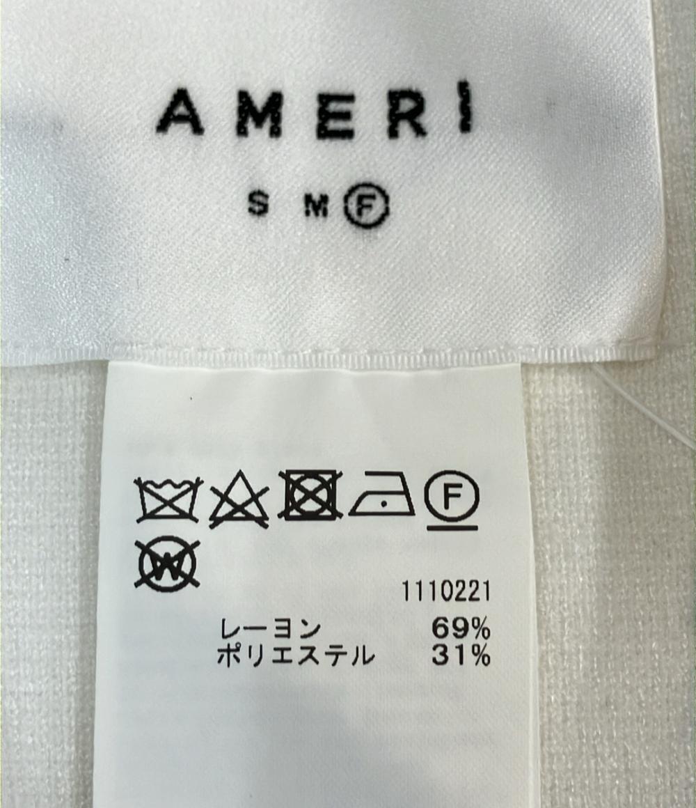 アメリ ノースリーブニット 長袖シャツ セットvest set pattern shirt 01210450030 レディース SIZE F (M) AMERI