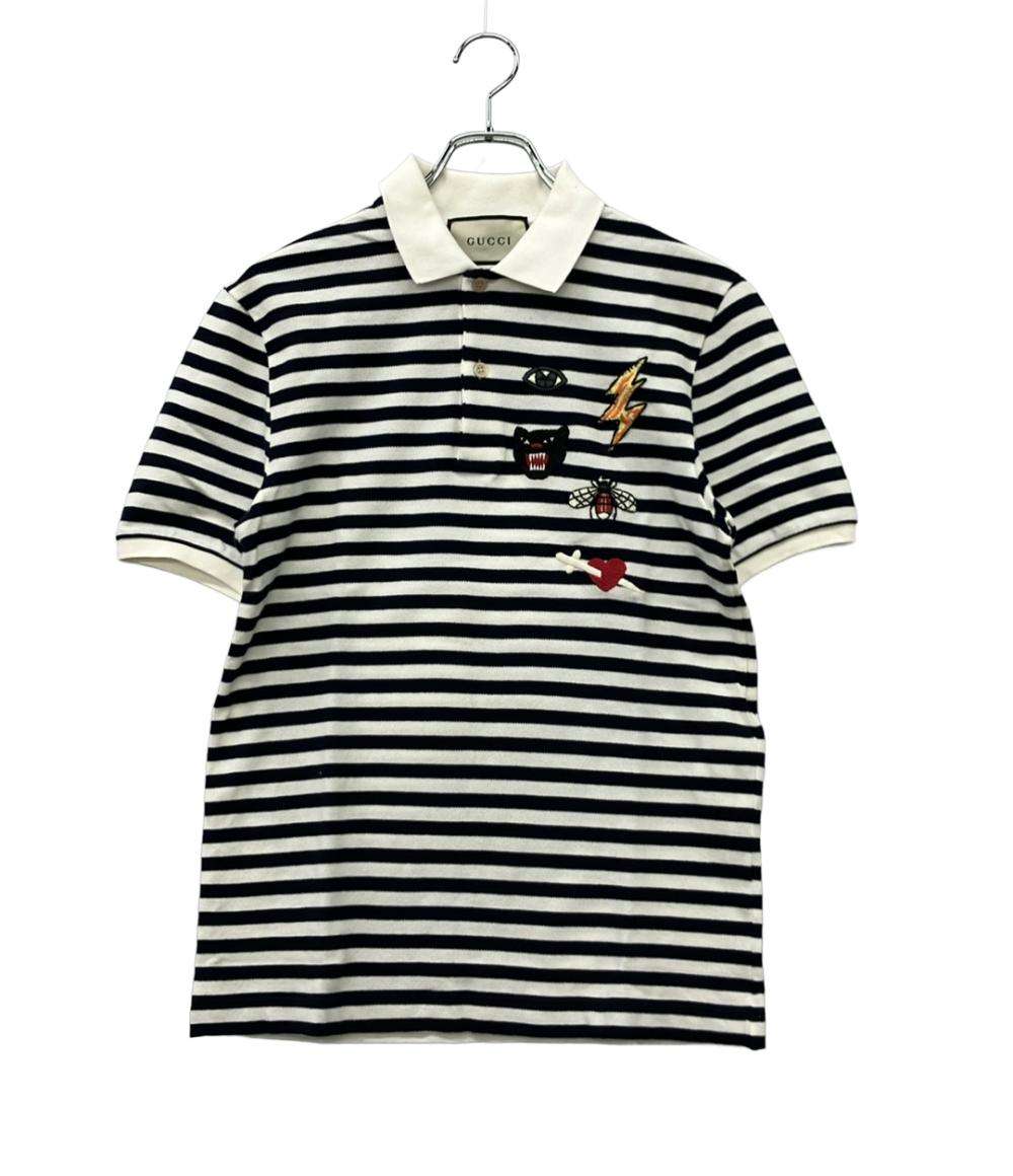 GUCCI 半袖ポロシャツ ボーダー柄 545716  XJAGX メンズ SIZE S グッチ