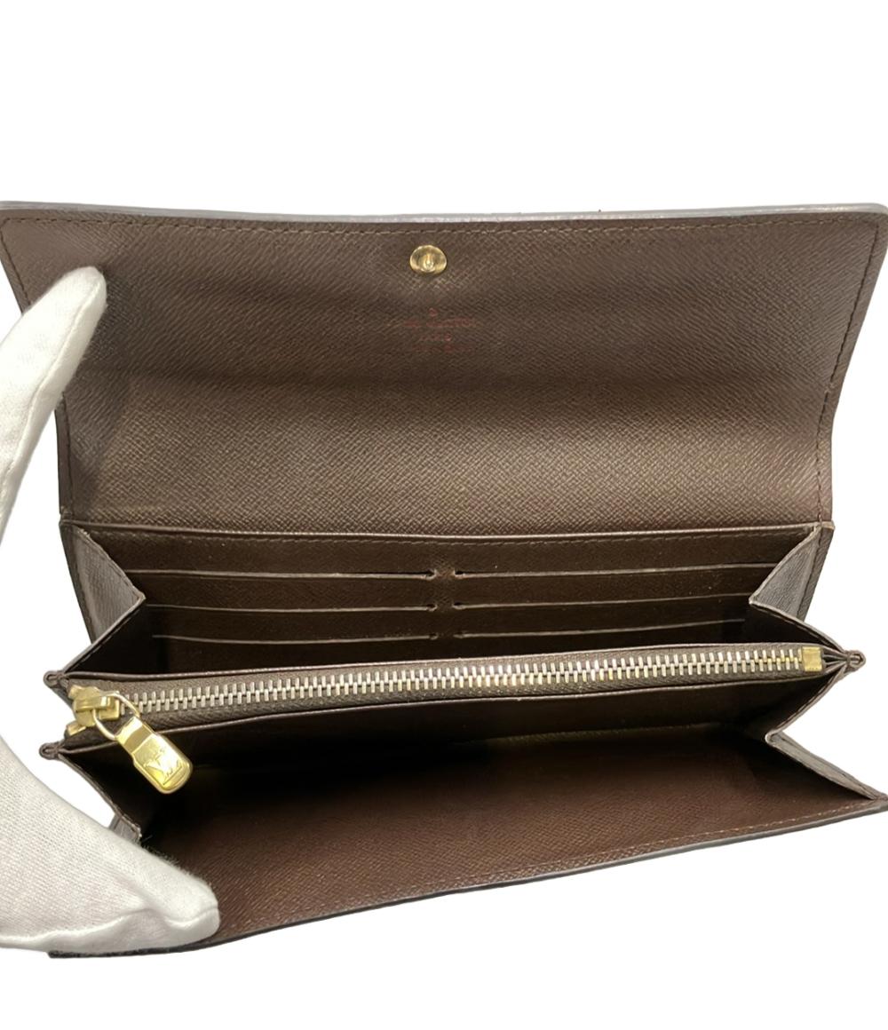 LOUIS VUITTON 長財布 ポルトフォイユ サラ ダミエ エベヌ N61734 メンズ レディース ルイ・ヴィトン
