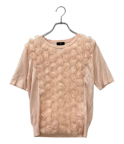 ランバンコレクション 半袖ローズニット レディース SIZE 40 LANVIN COLLECTION