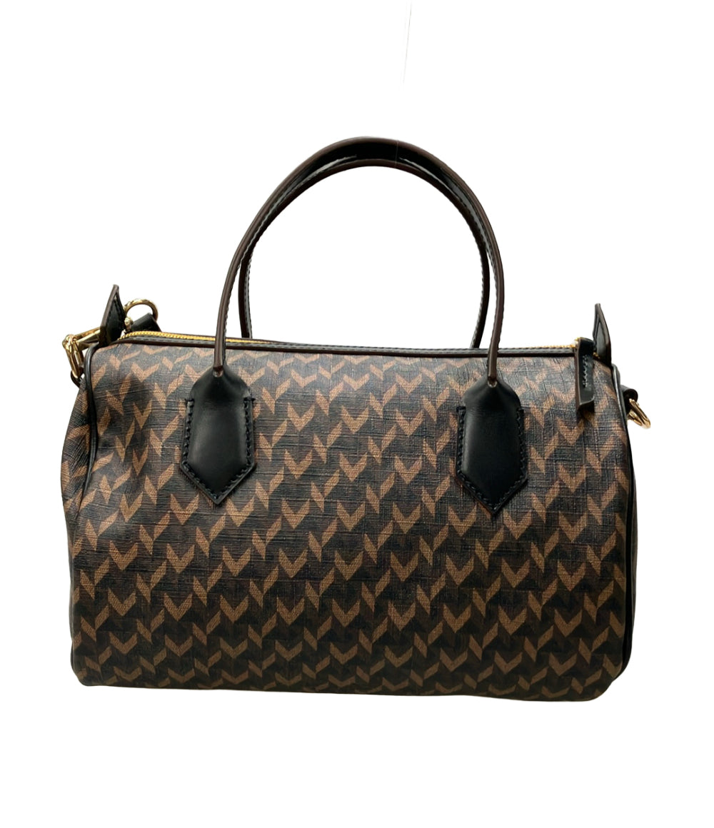 美品 Roberta Pieri ミニボストンバッグ ショルダーバッグ 2WAY 斜め掛け タタミ柄 レディース ロベルタピエリ