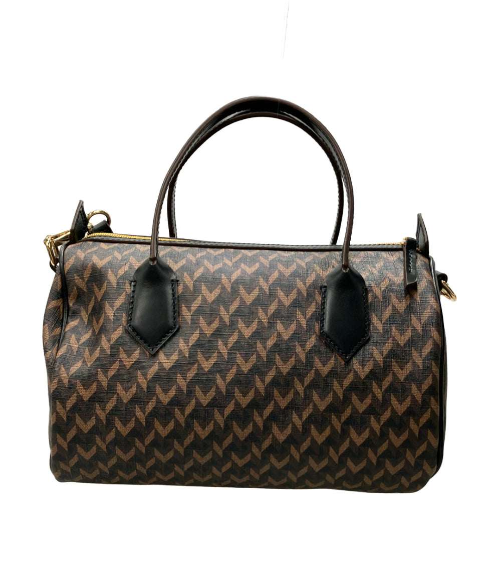 美品 Roberta Pieri ミニボストンバッグ ショルダーバッグ 2WAY 斜め掛け タタミ柄 レディース ロベルタピエリ