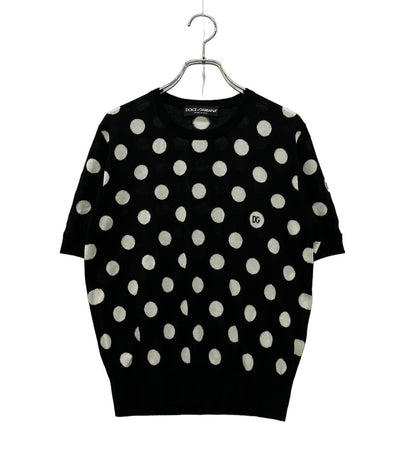 DOLCE&GABBANA 半袖ニット ドット レディース SIZE 44 (L) ドルチェアンドガッバーナ
