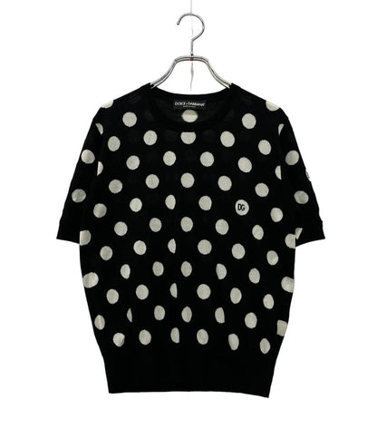 DOLCE&GABBANA 半袖ニット ドット レディース SIZE 44 (L) ドルチェアンドガッバーナ