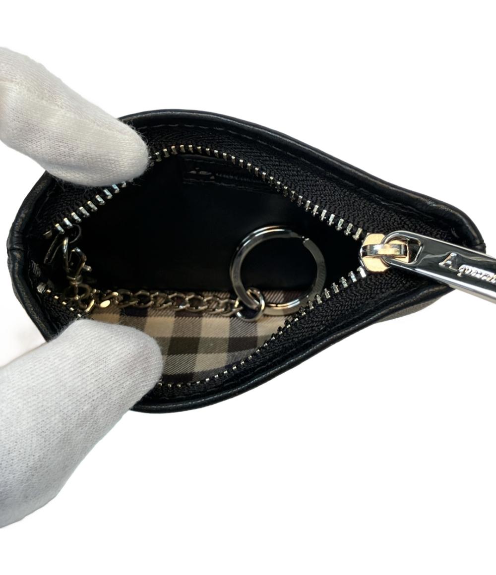 美品 アクアスキュータム コインケース キーリング付き メンズ Aquascutum