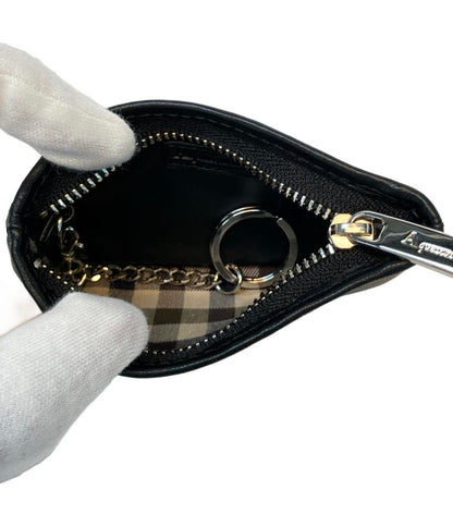 美品 アクアスキュータム コインケース キーリング付き メンズ Aquascutum