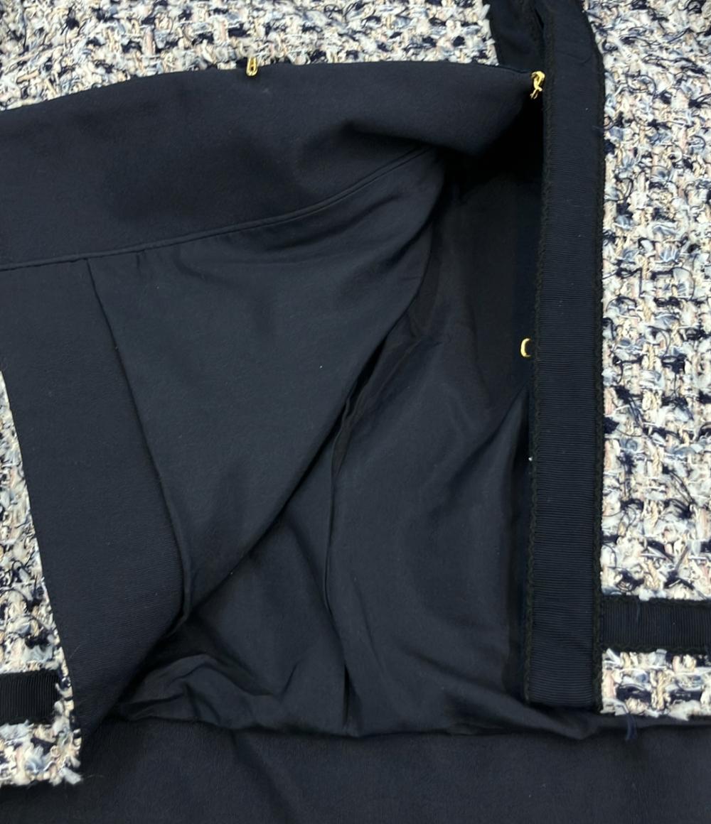 Drawer ドゥロワー ツイードノーカラージャケット 黒 中古・古着通販】DRAWER (ドゥロワー) WINTER1 ツイード ノー