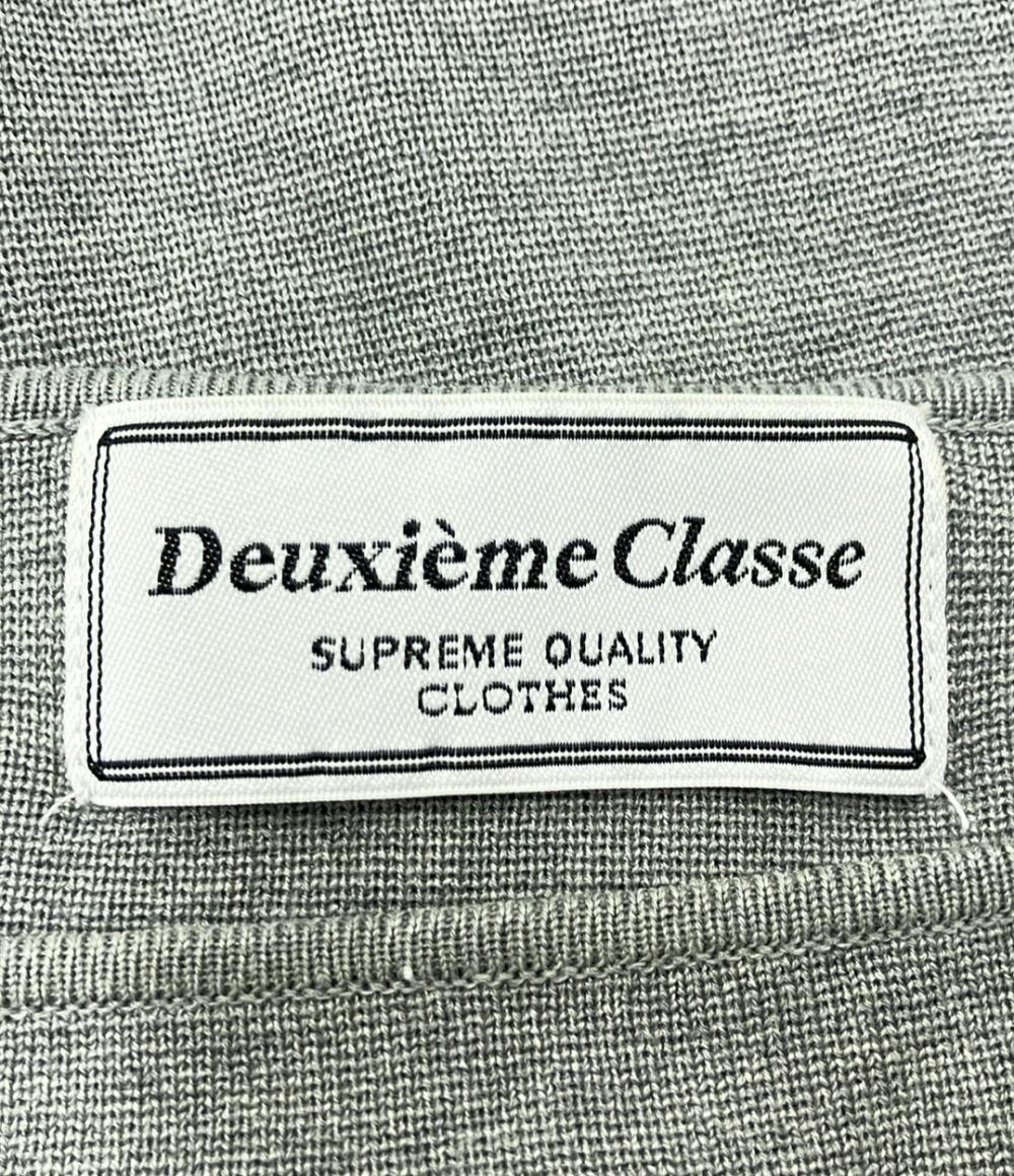 美品 ドゥーズィエムクラス シルクコットンボートネック七分袖ドルマンニット レディース Deuxieme Classe