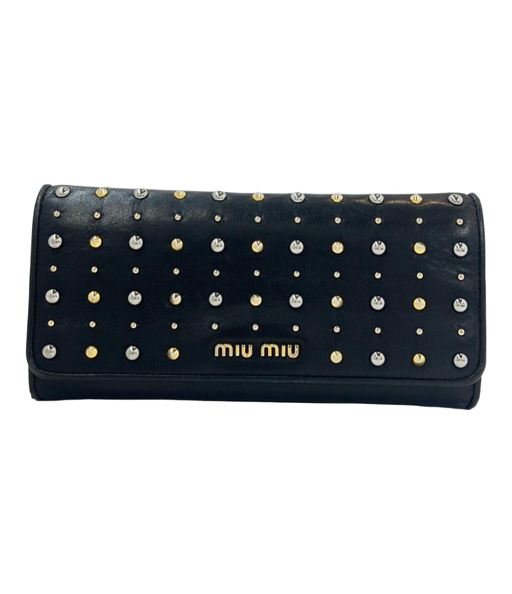 ミュウ ミュウ 二つ折り長財布 レディース Miu Miu