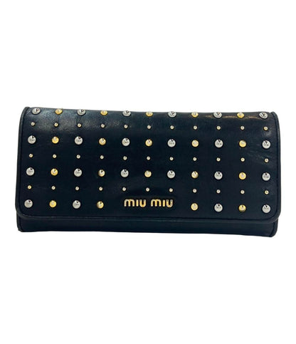 ミュウ ミュウ 二つ折り長財布 レディース Miu Miu